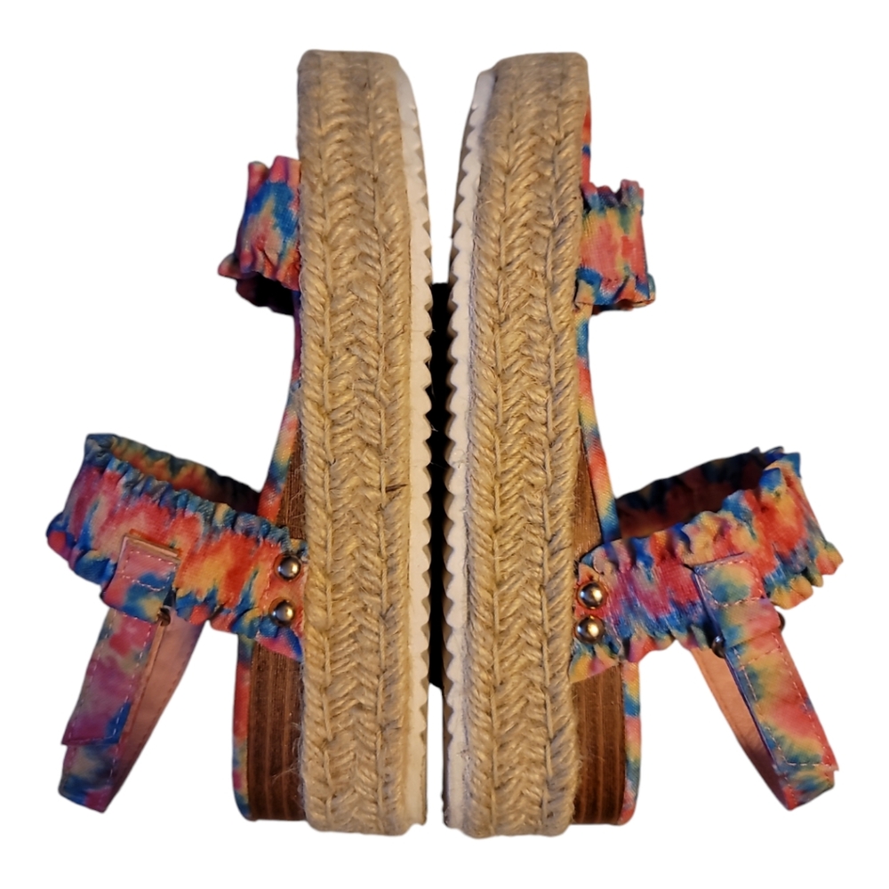 Pierre Dumas sandals Kids Magic-10 sz3 multicolor 1.25" platform espadrille